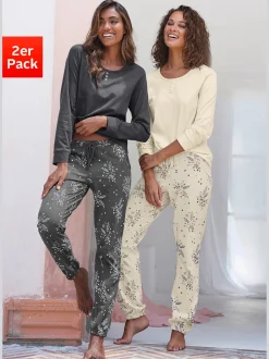 Vivance Dreams Pyjamas<Lot de 2 pyjamas avec imprimé branches florales
