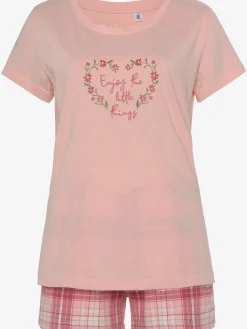 Vivance Dreams Pyjamas<Lot de 2 pyjamas courts au motif fleuri et à carreaux