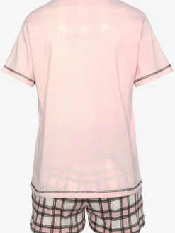 Vivance Dreams Pyjamas<Lot de 2 pyjamas courts avec imprimé devant et short à carreaux
