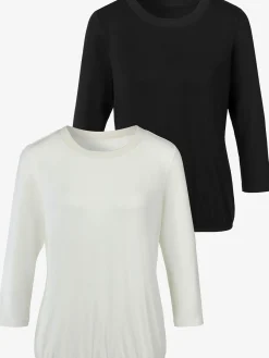 LASCANA T-Shirts<Lot de 2 t-shirts à manches 3/4