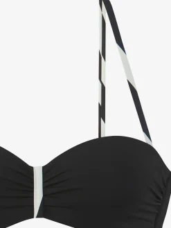 French Connection Maillots De Bain<Maillot de bain bandeau à armatures style uni moderne avec détails contrastés