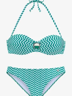 JETTE Maillots De Bain<Maillot de bain bandeau à armatures motif zigzag tendance