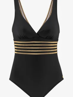 LASCANA Maillots De Bain<Maillot de bain couleur unie avec empiècements couleur or