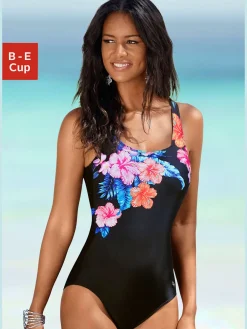 LASCANA Maillots De Bain<Maillot de bain imprimé floral plaqué devant