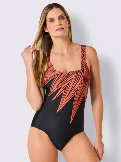 feel good Maillots De Bain<Maillot de bain noir imprimé graphique