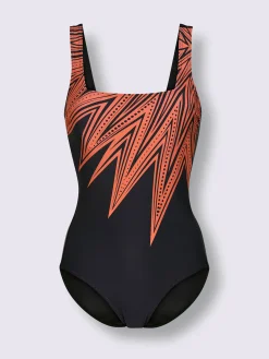 feel good Maillots De Bain<Maillot de bain noir imprimé graphique