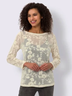 Linea Tesini T-Shirts<Manches longues tout en dentelle