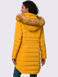 Linea Tesini Manteaux|Vestes<Manteau court capuche amovible avec empiècement imitation fourrure