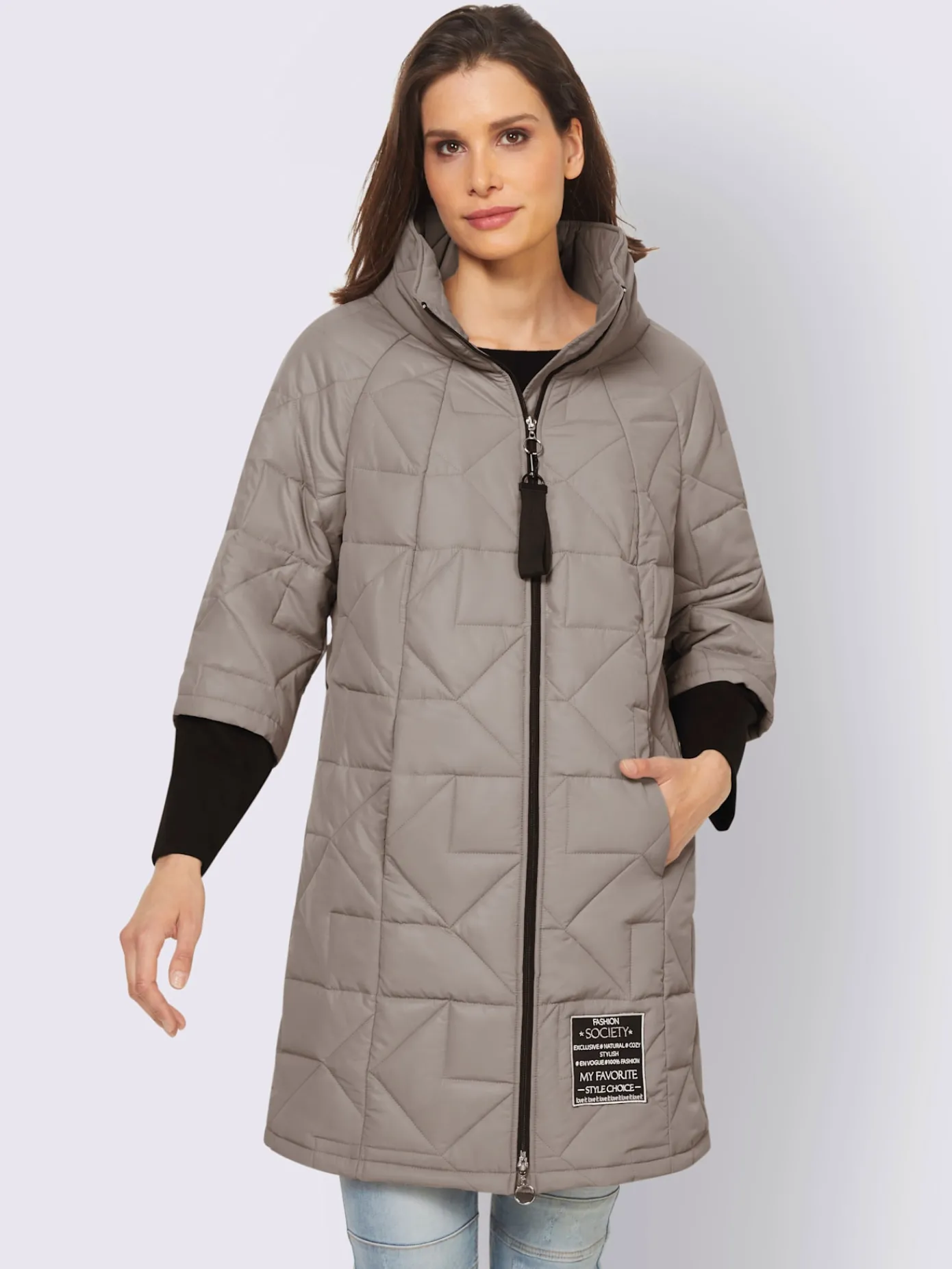 Mandarin Manteaux|Vestes<Manteau court pièce décorative devant