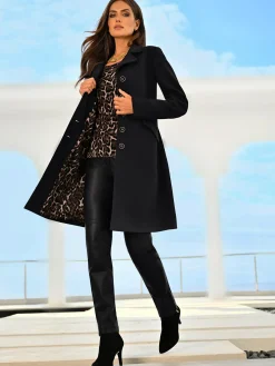 Ashley Brooke Manteaux|Vestes<Manteau court superbe doublure au motif léopard