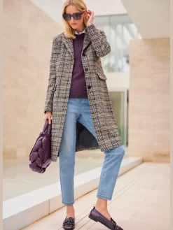 Rick Cardona Manteaux|Vestes<Manteau d'hiver superbe tissage en carreaux