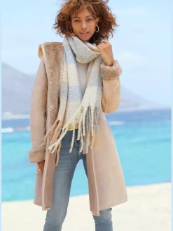 Buffalo Manteaux|Vestes<Manteau en imitation cuir manteau avec capuche doublée