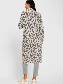 Rick Cardona Manteaux|Gilets Et Cardigans<Manteau en tricot joli motif léopard