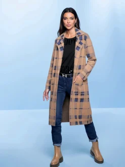 Rick Cardona Manteaux|Gilets Et Cardigans<Manteau en tricot motif à carreaux