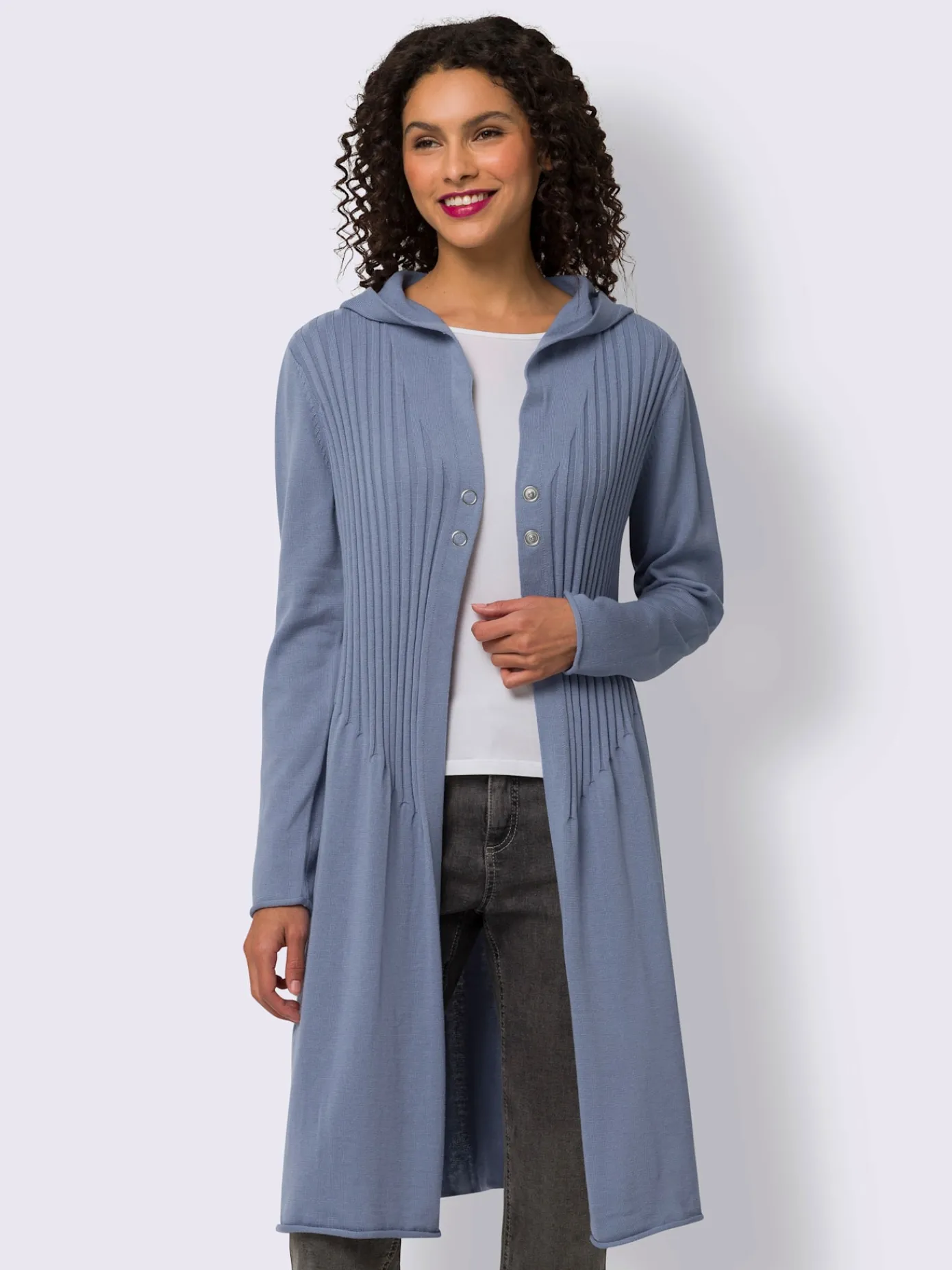 Linea Tesini Manteaux<Manteau en tricot pull tendance en mélange de cotons doux