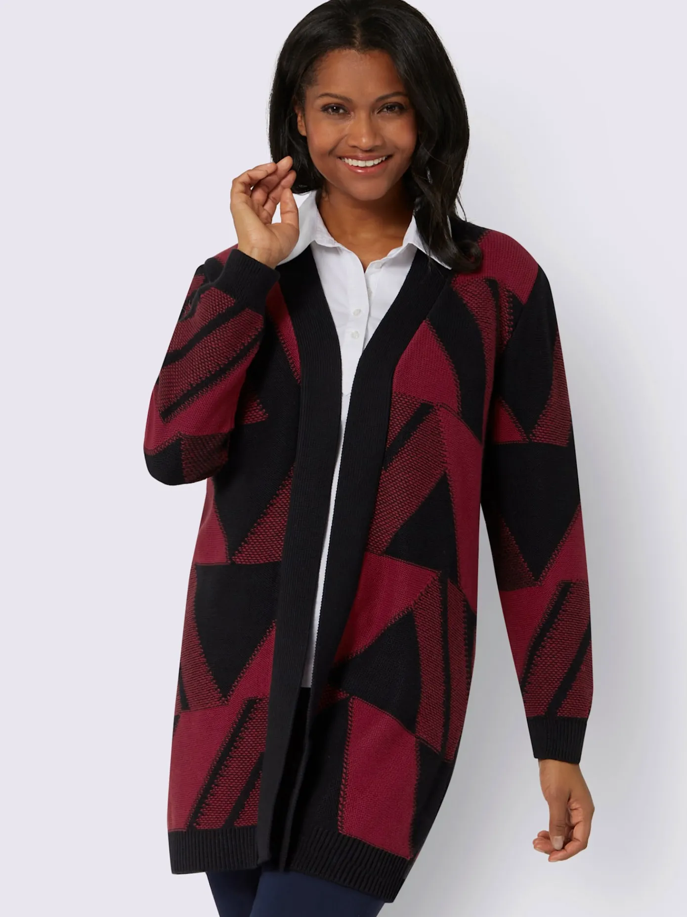 Manteaux<Manteau en tricot tricot jacquard de qualité