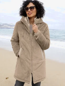 Linea Tesini Manteaux|Vestes<Manteau imitation fourrure imitation fourrure douce