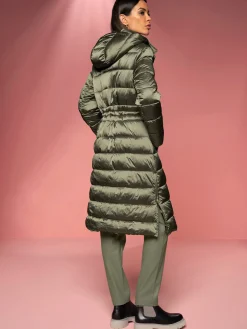 Rick Cardona Manteaux|Vestes<Manteau matelassé velours élastique brillant dans la capuche