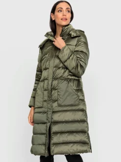 Rick Cardona Manteaux|Vestes<Manteau matelassé velours élastique brillant dans la capuche