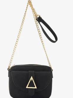 Vivance Maroquinerie<Mini-sac tendance avec détails chaînes couleur or sur la bandoulière et boucle triangulaire