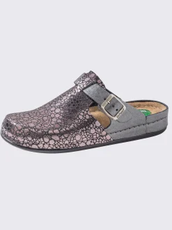 Mules|Pantoufles<Mules cuir vachette gaufré