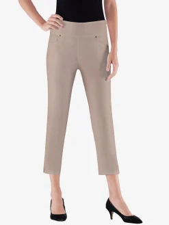 Collection L Pantalons<Pantacourt féminin en qualité bengaline