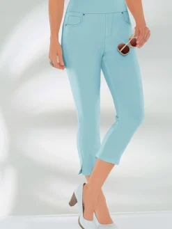 Collection L Pantalons<Pantacourt féminin en qualité bengaline