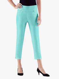 Collection L Pantalons<Pantacourt féminin en qualité bengaline