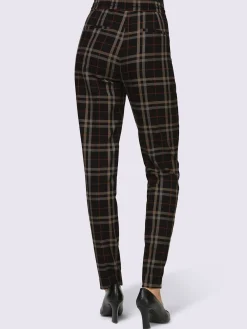 Rick Cardona Pantalons<Pantalon à carreaux ceinture élastique, coulisse et lien à nouer