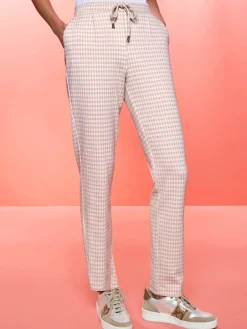 Rick Cardona Pantalons<Pantalon à carreaux jersey moelleux