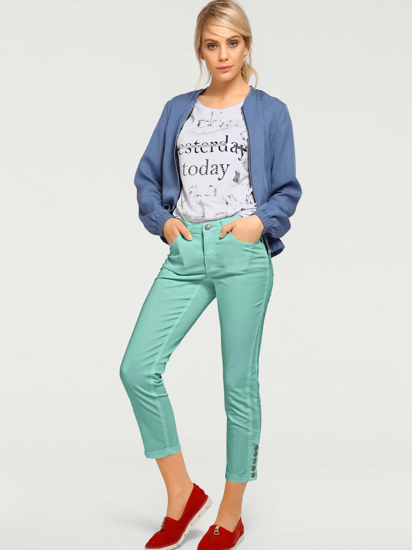 Linea Tesini Pantalons<Pantalon 7/8 coupe skinny