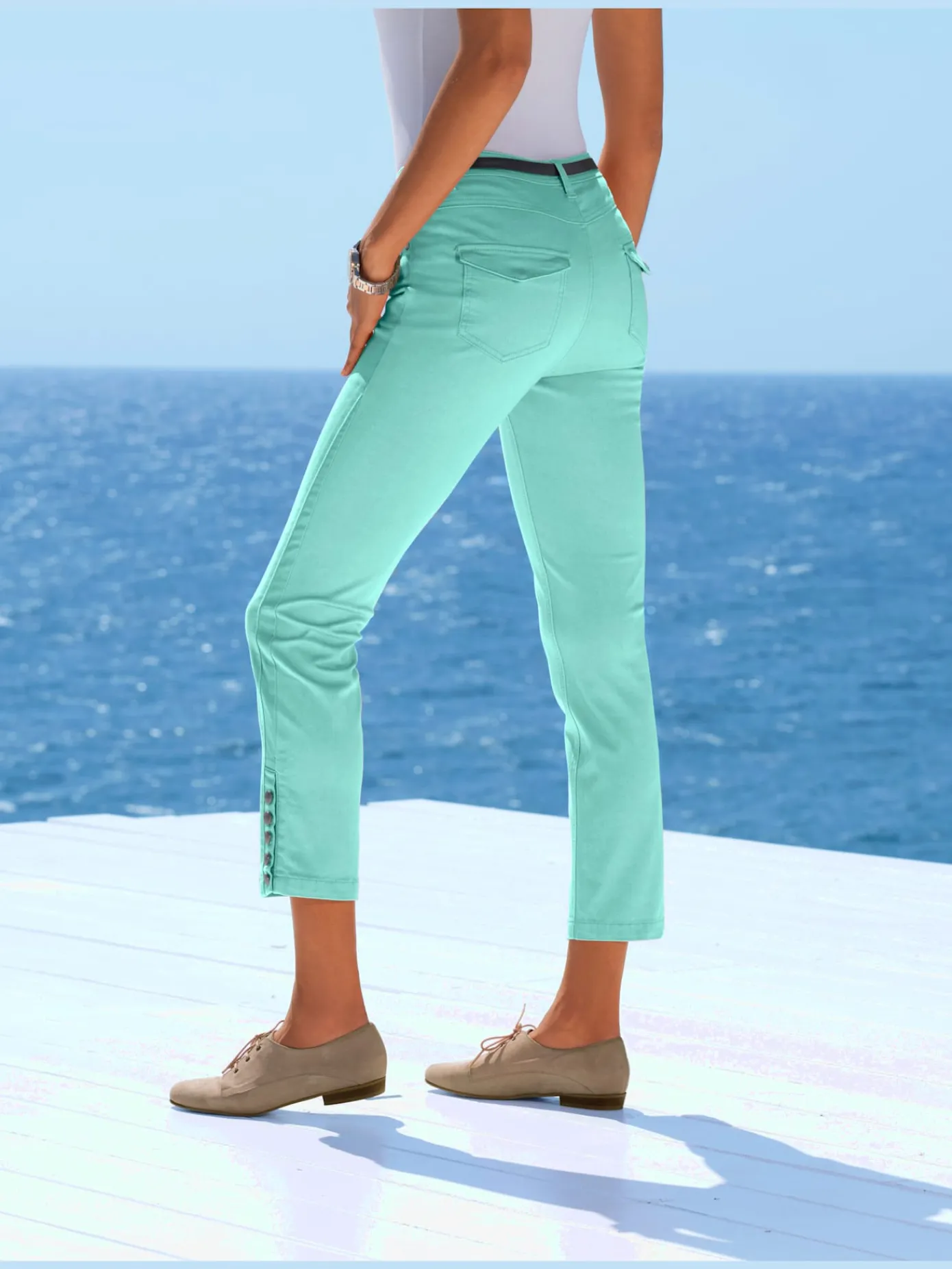 Linea Tesini Pantalons<Pantalon 7/8 coupe skinny
