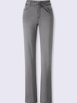 Linea Tesini Pantalons<Pantalon 5 poches coupe droite aux jambes