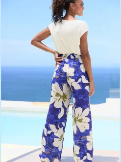 Vivance Pantalons<Pantalon avec large ceinture élastique