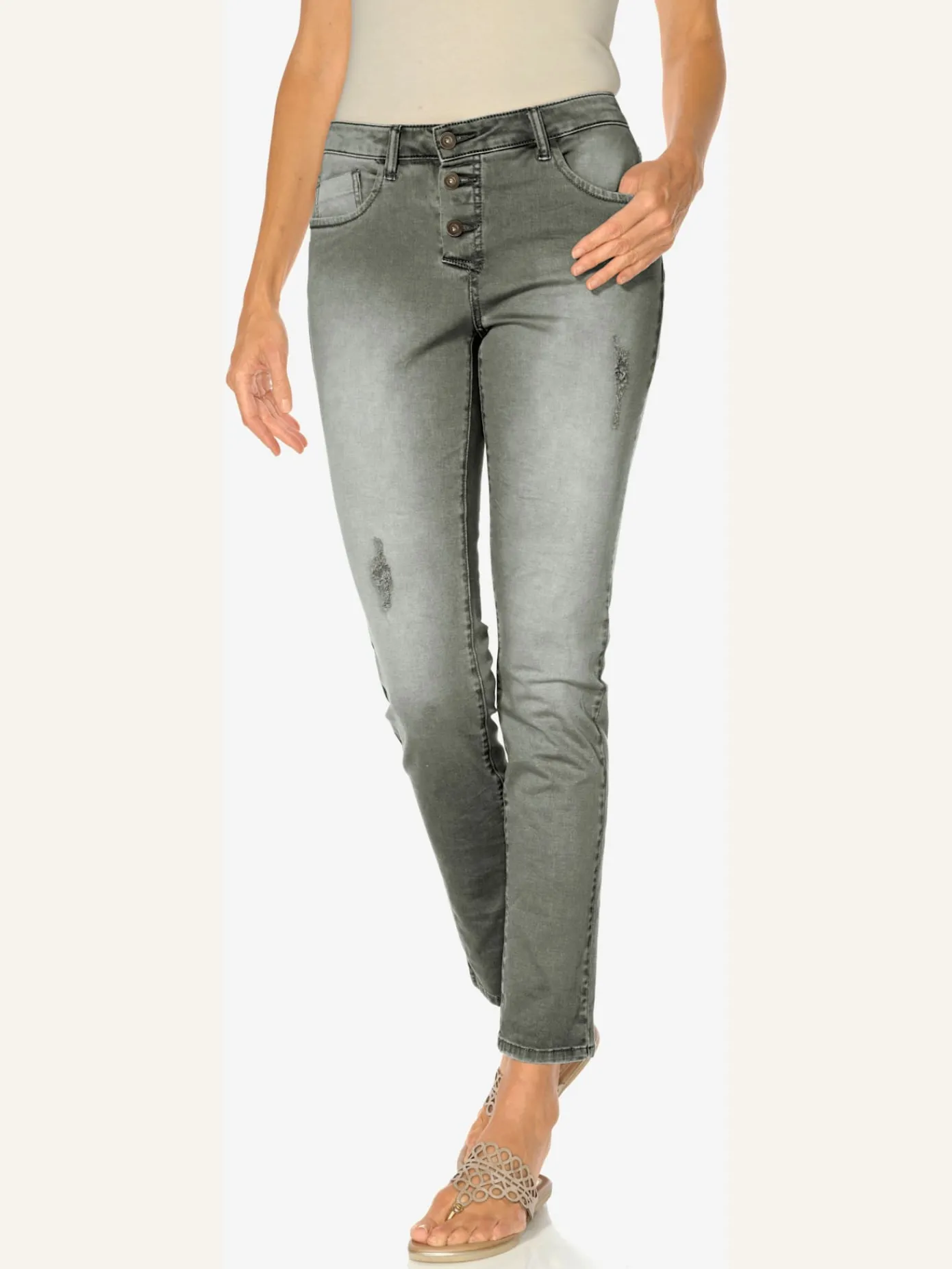 Linea Tesini Pantalons<Pantalon boyfriend coupe droite