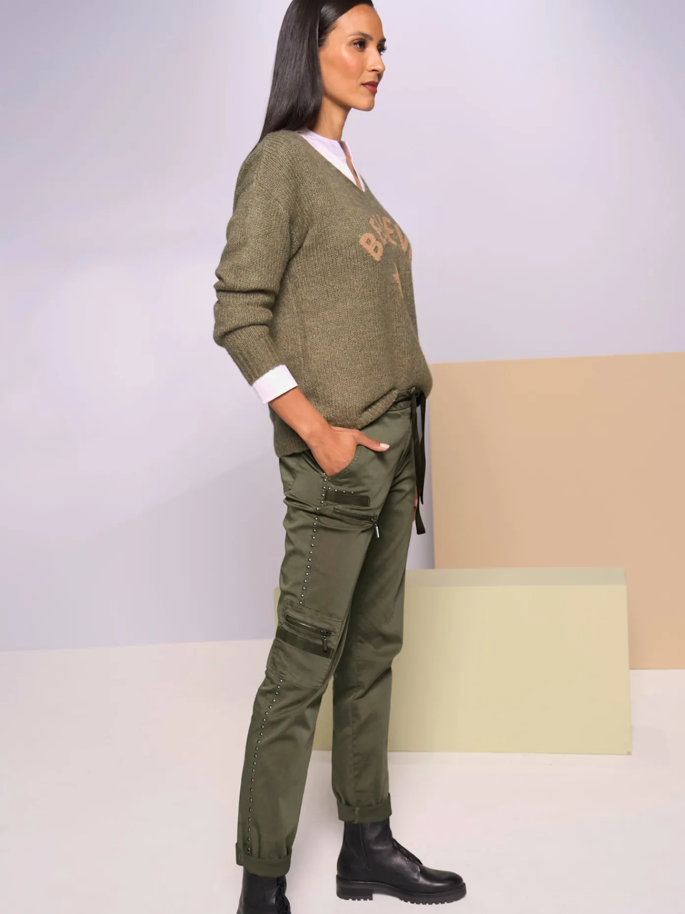 Rick Cardona Pantalons<Pantalon cargo coupe cargo décontractée