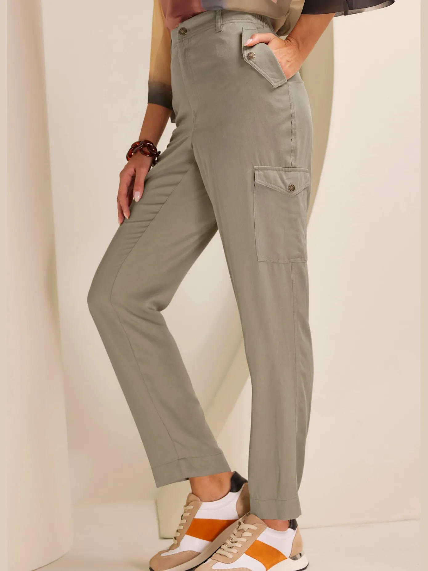Rick Cardona Pantalons<Pantalon cargo pur lyocell