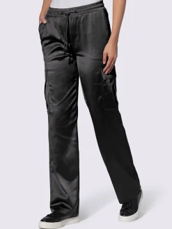Rick Cardona Pantalons<Pantalon cargo qualité satin légèrement brillante