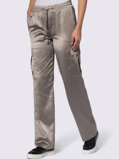 Rick Cardona Pantalons<Pantalon cargo qualité satin légèrement brillante