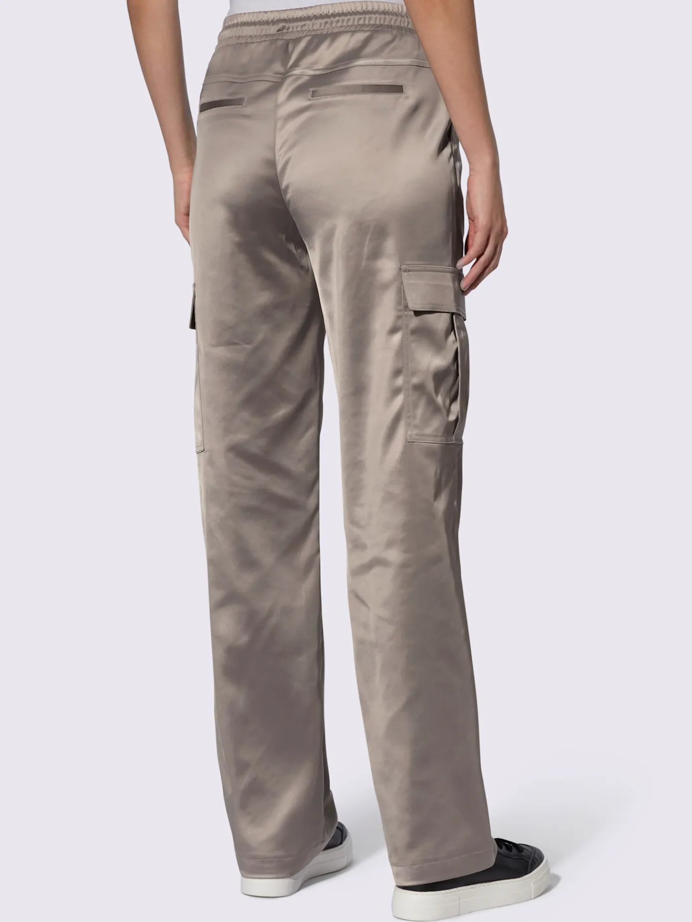 Rick Cardona Pantalons<Pantalon cargo qualité satin légèrement brillante