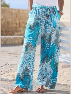 Buffalo Pantalons<Pantalon ceinture à nouer élastique et fixe