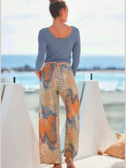 Buffalo Pantalons<Pantalon ceinture à nouer élastique et fixe