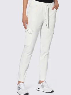 Mandarin Pantalons<Pantalon ceinture élastique, coulisse et lien à nouer
