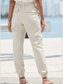 LASCANA Pantalons<Pantalon ceinture élastique avec lien à nouer
