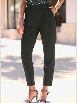LASCANA Pantalons<Pantalon ceinture lisse avec large élastique devant