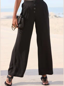 LASCANA Pantalons<Pantalon ceinture lisse devant