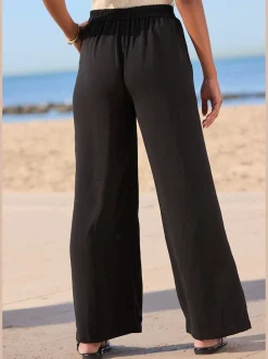 LASCANA Pantalons<Pantalon ceinture lisse devant