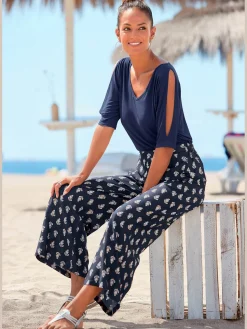 Vivance Pantalons<Pantalon ceinture plate devant, élastique derrière