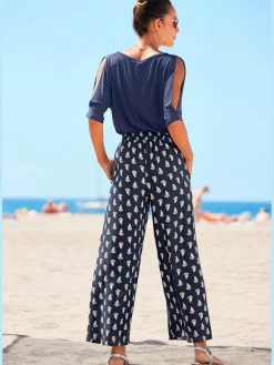 Vivance Pantalons<Pantalon ceinture plate devant, élastique derrière