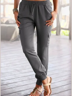 LASCANA Pantalons<Pantalon ceinture smockée élastique et coulisse